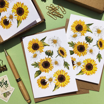 Sunflower Note Cards And Envelopes, 4 of 5