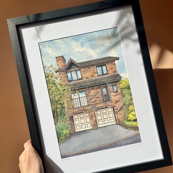 Personalised Watercolour House Portrait Illustration, 2 of 12