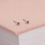 3mm Sterling Silver Alexandrite Pink Crystal Stud Earrings, thumbnail 1 of 3