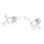 Sterling Silver Serotonin Molecule 18 G Screw Back Stud Earrings, thumbnail 6 of 12