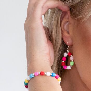 Dolly Bright Coloured Drop Earrings, 3 of 3