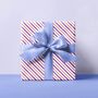 Luxury Striped Gift Wrapping Paper – Blue And Red Design, thumbnail 6 of 6