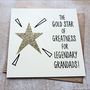Gold Star For Legendary Grandads Father's Day Card, thumbnail 1 of 3