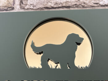 Personalised Dog In Arch Design House Acrylic Number Sign, 7 of 8