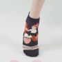 Cute Purple Illustrated Short Ankle Socks For Friends, thumbnail 1 of 5