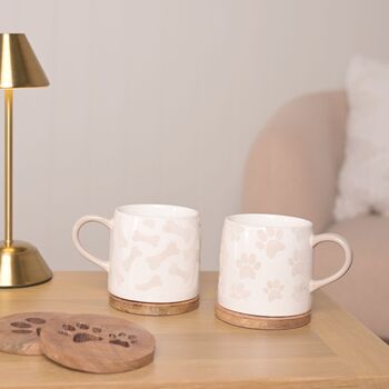 Stoneware Dog Bone Mug – Dog Lover Gift, 5 of 6