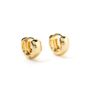 18ct Gold Plated Sterling Silver Chunky Hoop Earrings, thumbnail 2 of 4