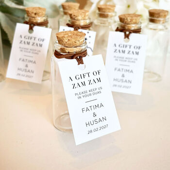Zam Zam Wedding Favour Bottle Islamic Wedding Favours, 8 of 9