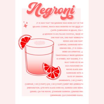 Negroni Cocktail Print, 2 of 2