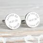 Personalised 'Father Of The…' Wedding Cufflinks, thumbnail 1 of 4