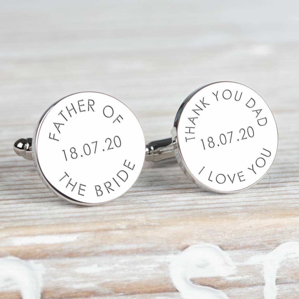 Personalised 'Father Of The…' Wedding Cufflinks, 1 of 4
