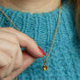Gold Plated November Topaz Birthstone Necklace, thumbnail 2 of 6