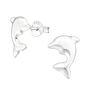 Dolphin Sterling Silver Earrings, thumbnail 3 of 5