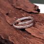Bark Textured Sterling Silver Adjustable Wrap Ring, thumbnail 7 of 7
