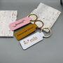 Leather Keychain Engraved Key Ring Personalized Gift, thumbnail 1 of 7