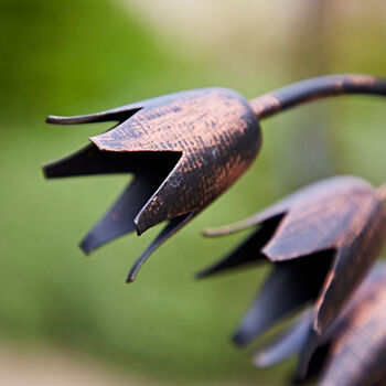Recycled Metal Bluebell Garden Stake, 3 of 4