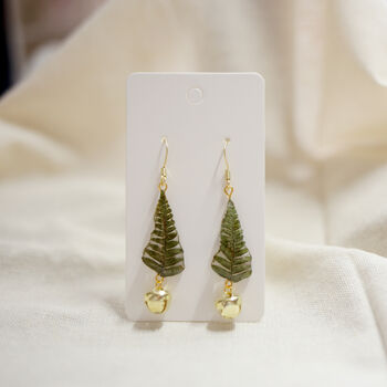 Christmas Tree And Bell Gold Plated Earrings, 7 of 12