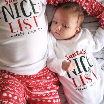 Personalised Nice List Christmas Pyjamas, 3 of 4