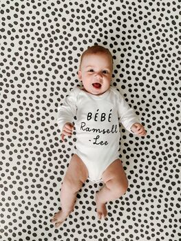 Bébé Announcement, Personalised Baby Grow, 9 of 9