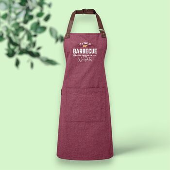 Personalised 'It's Time To Barbeque' Adult Apron, 2 of 10