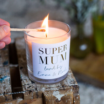 Super Mum Personalised Mothers Day Candle, 2 of 5