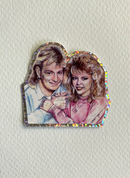 Scott And Charlene Neighbours Glitter Sticker, 2 of 5