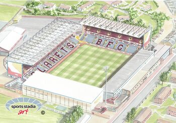 Burnley Fc Turf Moor Stadium Art Print, 2 of 3