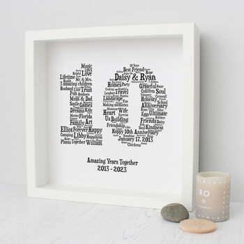 Personalised 10th Anniversary Gift For Wife Or Husband, 7 of 9