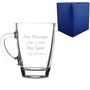 Personalised Engraved 300ml Glass Coffee Cup, thumbnail 2 of 5