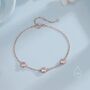 Sterling Silver Tiny Cz Trio Bracelet, thumbnail 3 of 12