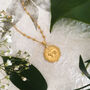 Tigris Gold Plated Engraved Pendant Necklace With Cz, thumbnail 1 of 6