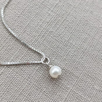 Freshwater Pearl And Sterling Silver Necklace, 2 of 5