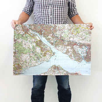 Personalised Cotton Map Tea Towel, 2 of 5