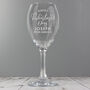 Personalised Happy Valentine's Day Wine Glass, thumbnail 2 of 3