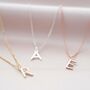 Contemporary Letter Pendant Sterling Silver Necklace, thumbnail 2 of 9