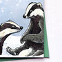 Santa Claws Christmas Badger Pun Card, thumbnail 3 of 4