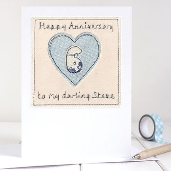 Personalised Wedding Anniversary Card For Him, 12 of 12