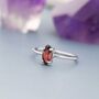 Genuine Red Garnet Ring In Sterling Silver, thumbnail 3 of 10