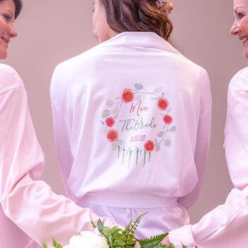 Personalised Spring Wedding Dressing Gown, 5 of 9