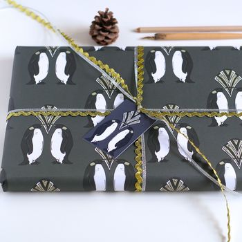 Penguin Christmas Wrapping Paper Set, 5 of 6