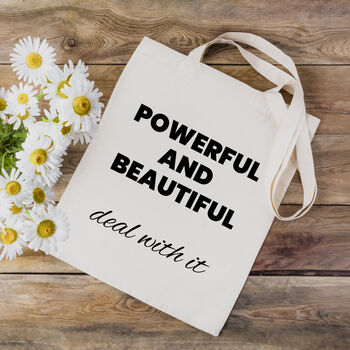 'Deal With It' Luxury Cotton Vegan Tote Bag, 2 of 3