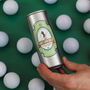 Personalised Golf Beer Can With Three Golf Balls, thumbnail 1 of 4