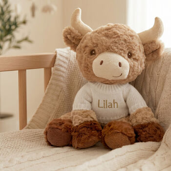 Personalised Harriet Highland Cow Soft Toy, 8 of 11