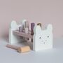 Personalised Wooden Pink Bunny Hammer Bench Toy, thumbnail 5 of 12