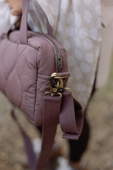Quilted Changing Stroller Bag Brown/Pears, 9 of 12