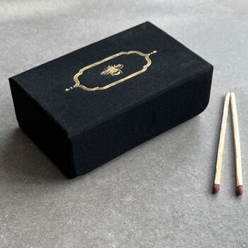 Ultimate Companion Refillable Matchbox With Golden Bee Motif, 9 of 12