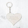 Mother And Family Large Heart Message Keyring, thumbnail 3 of 11