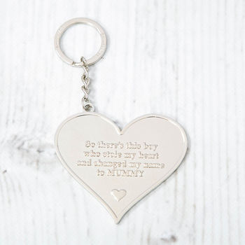 Mother And Family Large Heart Message Keyring, 3 of 11