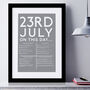 Personalised 'On This Day' Art, thumbnail 1 of 8