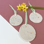 Set Of Three Floral Ceramic Decorations, thumbnail 5 of 8